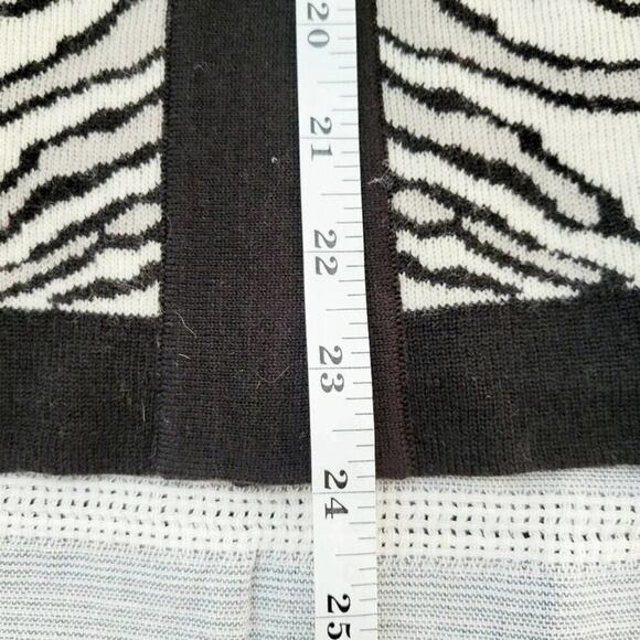 Covington Womens Wool Blend Zebra Animal Print Cardigan Sweater Size Large New - Picture 5 of 13